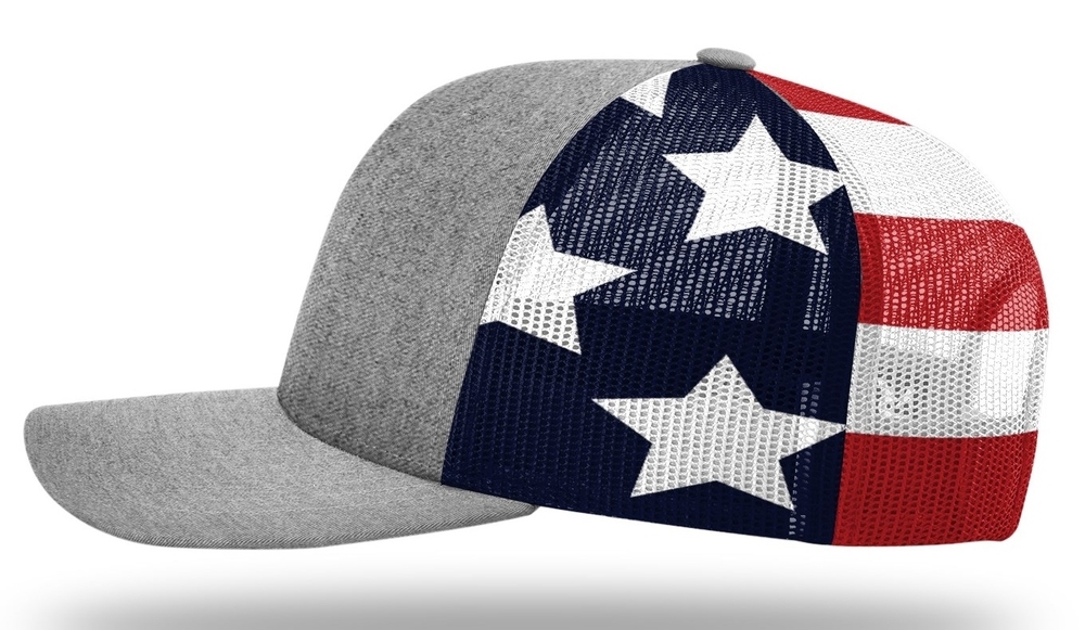 Richardson 112 6 Panel Trucker Printed Stars & Stripes Mesh Back Cap