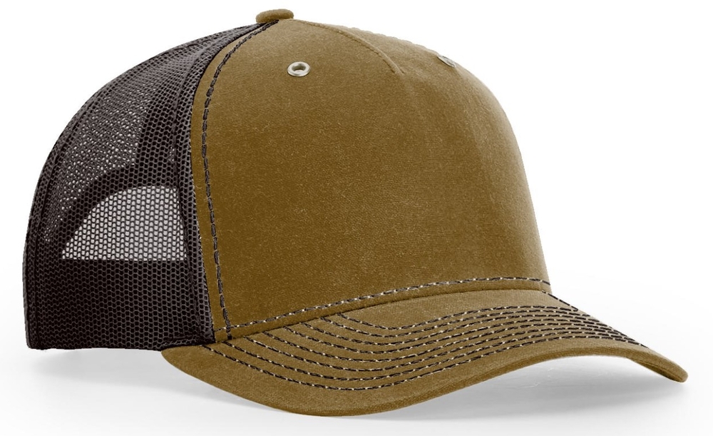 Richardson Hawthorne Workwear Waxed Cotton Trucker Mesh Hat image