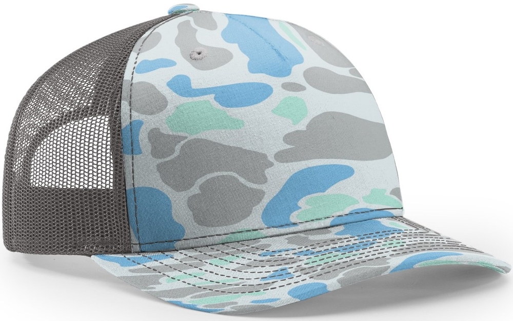 Richardson 112 Snapback Duck Camo Light Blue