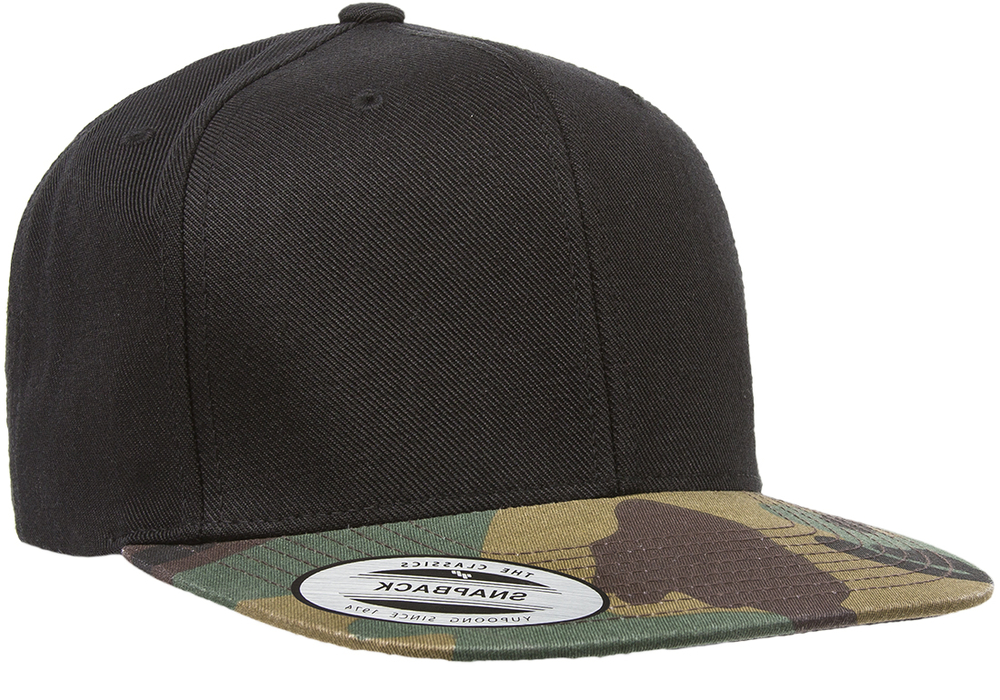 Yupoong Caps: Yupoong Flexfit Camo Flat Bill Style Snapback Hat ...