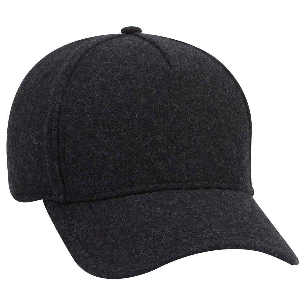 Otto Five Panel Low Profile Melton Wool Blend Cap | Premium 5-Panel ...