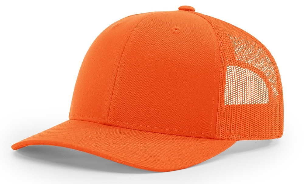 Richardson Blaze Orange Trucker Cap | Wholesale Blank Caps & Hats