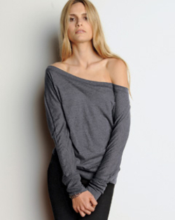 Bella+Canvas: Wholesale Apparel Long-Sleeve Flowy Off Shoulder T-Shirt