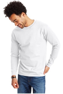 Hanes 6.1 oz Ringspun Long-Sleeve Beefy-T, Tagless - Cap Wholesalers