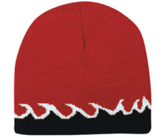 Otto Caps: Flame Design Reversible Knit Beanie | CapWholesalers.com