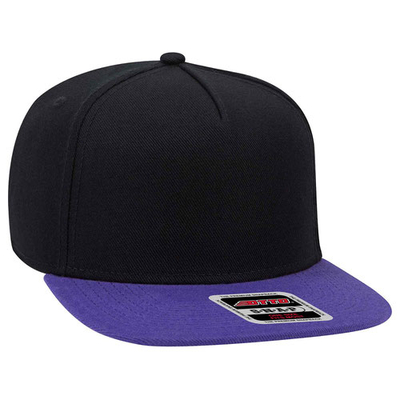 OTTO Snap 5 Panel Mid Profile Snapback Hat | Premium 5-Panel Golf Hats-Blank 5 Panel Hats: Wholesale Golf Hats