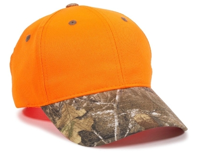 Outdoor 6 Panel Blaze Camo Bill | Cap Wholesalers