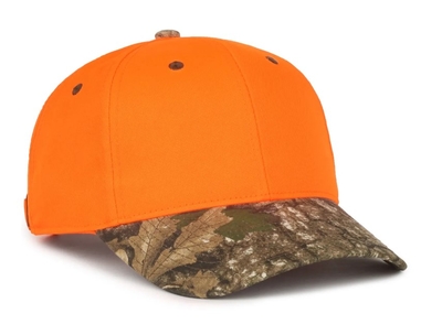 Outdoor 6 Panel Blaze Camo Bill | Cap Wholesalers