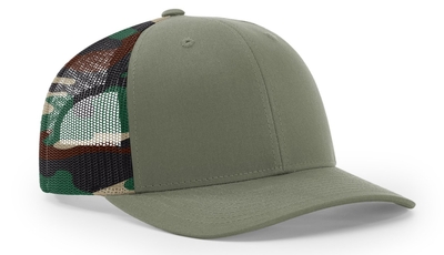 Richardson 112 6 Panel Trucker Printed Camo Mesh Back Cap  - CapWholesalers