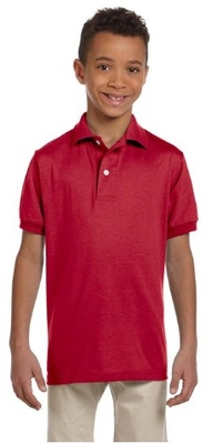 Jerzees Youth 5.6 oz., Spot Shield Jersey Polo - Cap Wholesalers