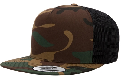 Yupoong Hats: Wholesale Yupoong Classic Flat Bill 5 Panel Trucker Hats