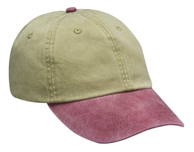 Adams Optimum Khaki With Contrast Cap | Wholesale Relaxed Dads Hats