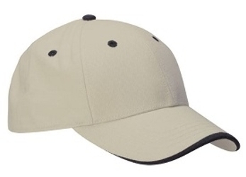 Cobra Caps: 6-Panel Brushed Cotton Sandwich Cap