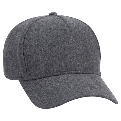 Otto Five Profile Wool Hats: Cap 5 Panel Melton Blend Low Golf Blank Wholesale Panel |