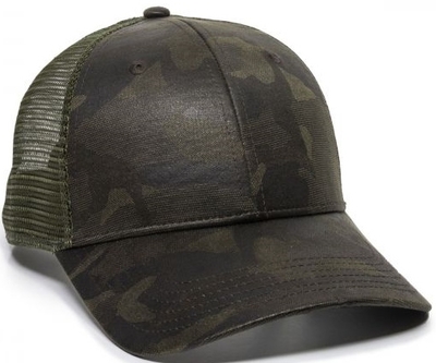 Outdoor Etched Camo Weathered Mesh Back | Wholesale Camouflage Caps