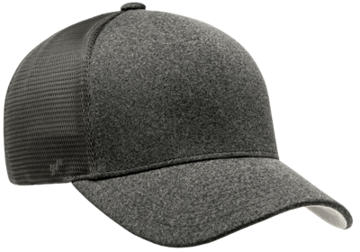 Flexfit Caps: UniPanel Melange Blank Trucker Caps. Wholesale Golf Hats