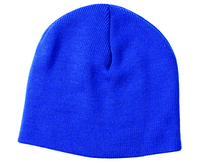 blue wooly hat