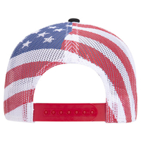 Otto American Flag Mesh Back Cotton Twill 6 Panel Low Profile, Wholesale  Blank Caps & Hats