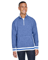 Image J America Adult Peppered Fleece Quarter-Zip