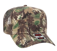 Image OTTO Cap Camouflage 5 Panel Mid Crown Mesh Back Trucker Hat