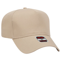 Image OTTO CAP CLOSE-OUT SALE Khaki 5 Panel Mid Profile Baseball Cap